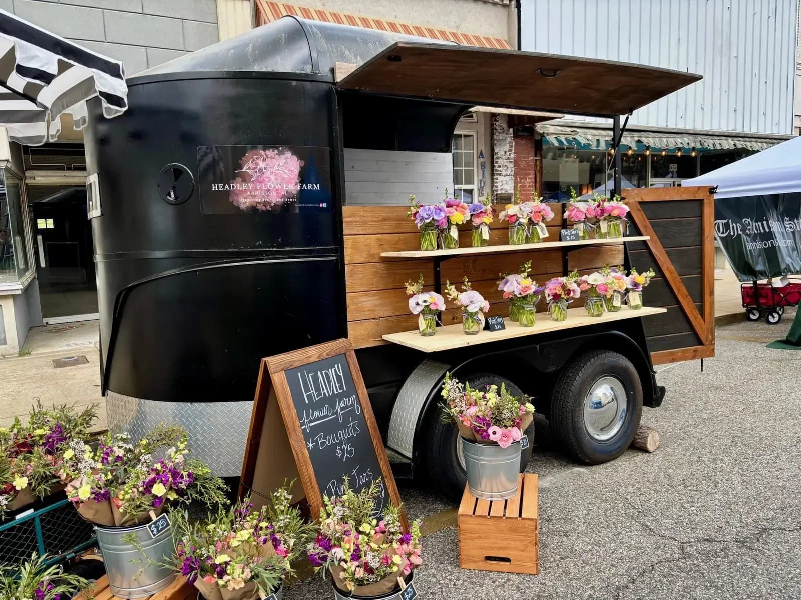 The Bloom Bar — Heather Florals converted trailer stocked with fresh flowers
